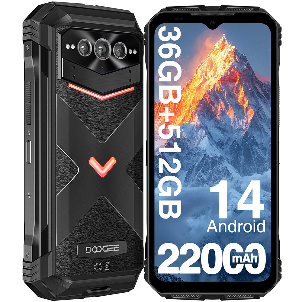 DOOGEE V Max Plus Teléfono resistente Memoria grande de 512 GB Fotografía ultranítida de 100 MP