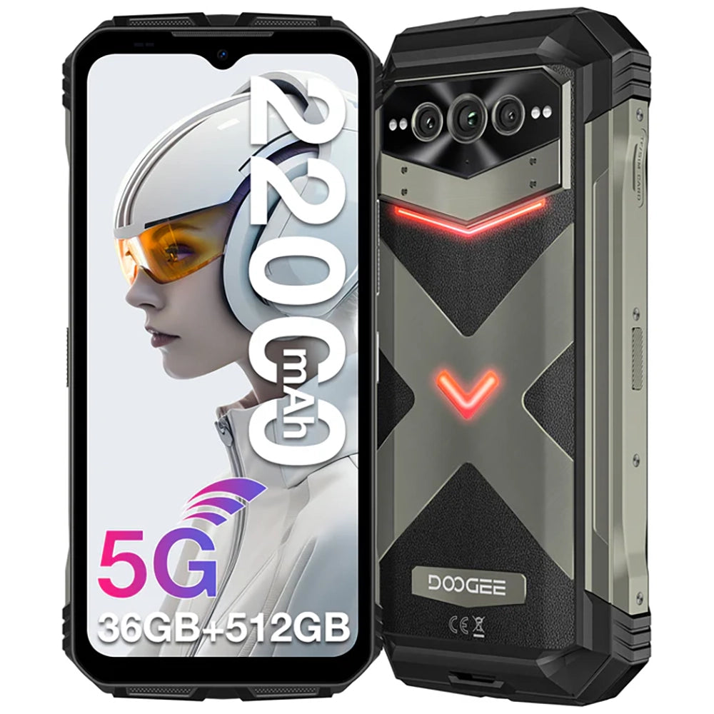 DOOGEE V Max Plus Teléfono resistente Memoria grande de 512 GB Fotografía ultranítida de 100 MP